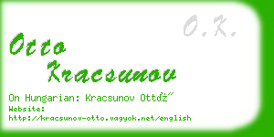 otto kracsunov business card